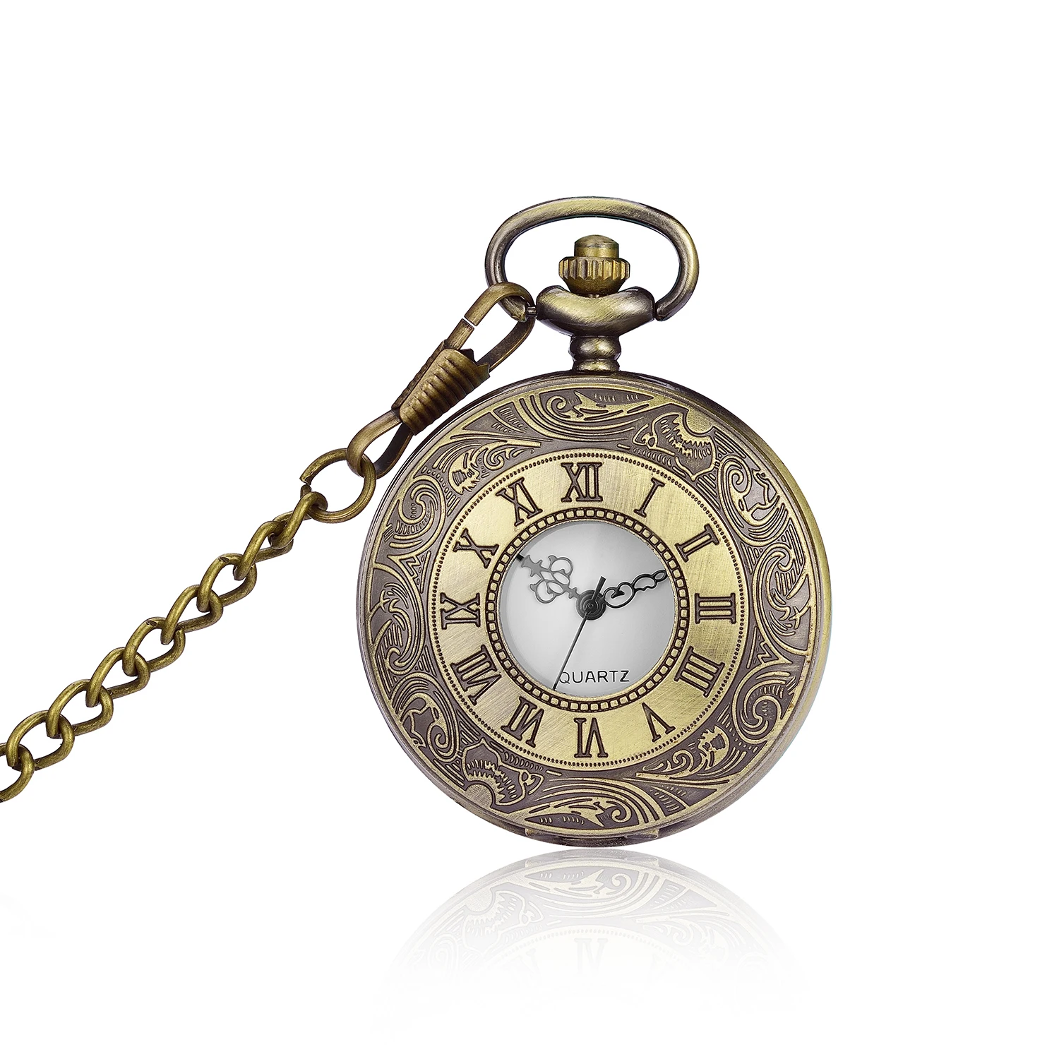 High Quality Full Metal Male Steampunk Pocket Watch Assassin Creed Pattern Dial Clock Pocket Classic