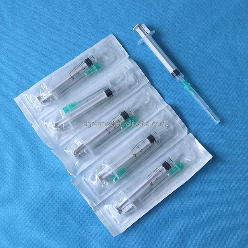 Medical Syringe Eo Sterile Latex-Free Disposable Luer Lock Screw Auto-Disable 1ml Syringe With Needle