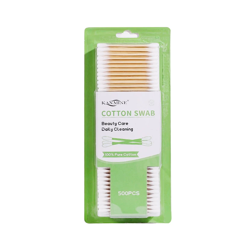 100% Natural And Environmentally Friendly Cotton Swab Biodegradable Bamboo Q Tips Original Cotton Swabs 500 Count