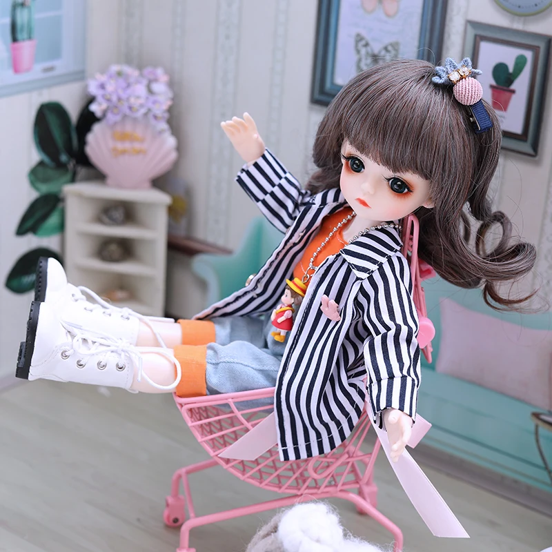 30cm Fashion Official Group wholesale doris bjd doll girls toys ball jointed doll bodies with custom doll dress best for gift