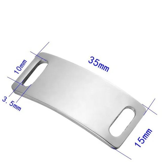 Yiwu Aceon Stainless Steel Pet ID Tags Dog Collar Name Phone Number Custom Engraved Curved Two Holes Slide Collar Tag