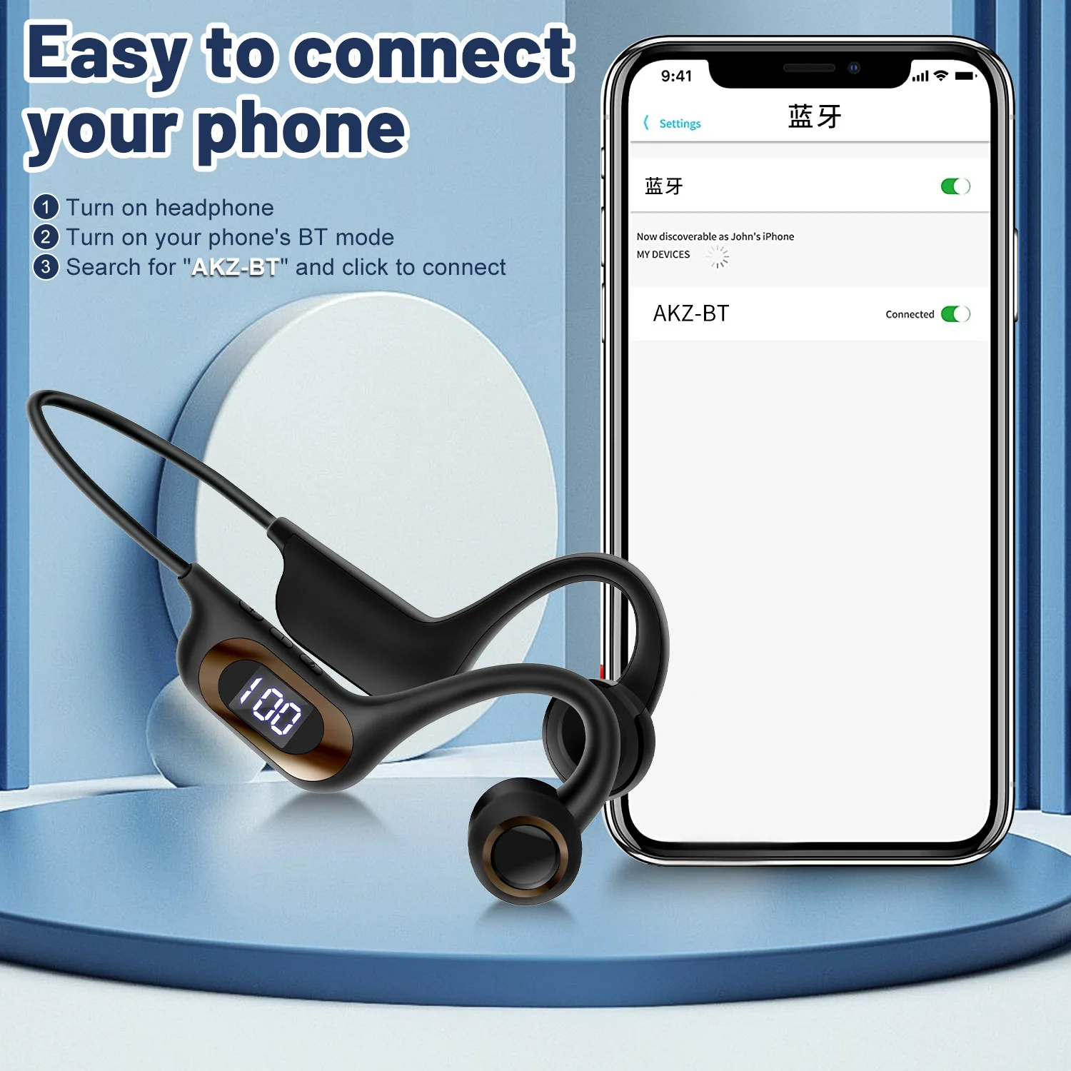 2023 New Electronics Business Gaming TWS Earphones ENC Noise Cancelling Bone Conduction Wireless Earbuds Hifi Stereo Headphones