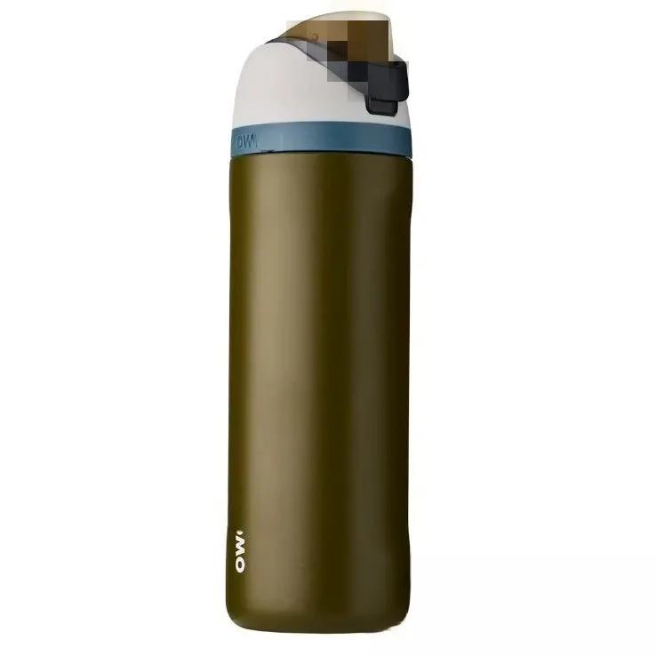 BPA-free Sport Water Bottle 24oz 32oz 19oz Insulated Stainless Steel FreeSip Water Bottle with Straw for Sports and Travel