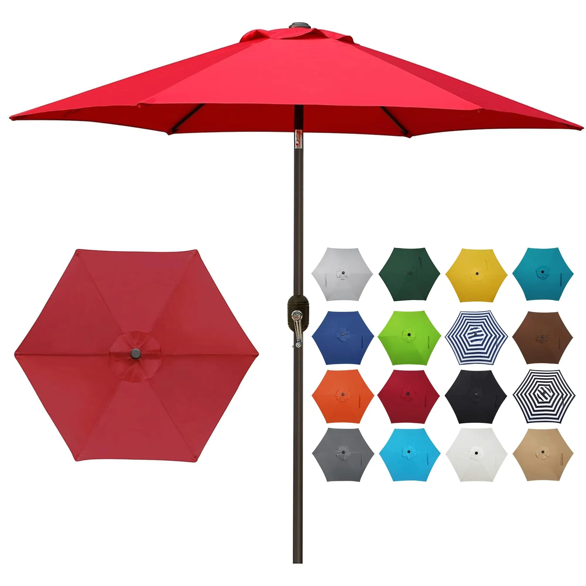 Hot Sale Factory Price Push-tilt Crank Center Pole Outdoor Garden Umbrella Outdoor Furniture Aluminium Parasol