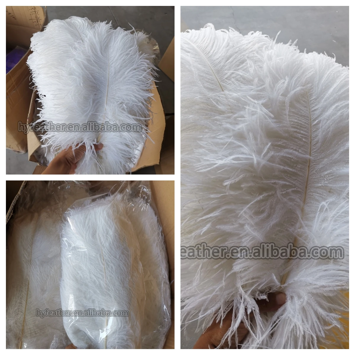Bulk 65-70cm Dyed Decorative White Black Plumewholesaler 26/28 Inch Centerpieces Ostrich Feathers for Wedding Decoration