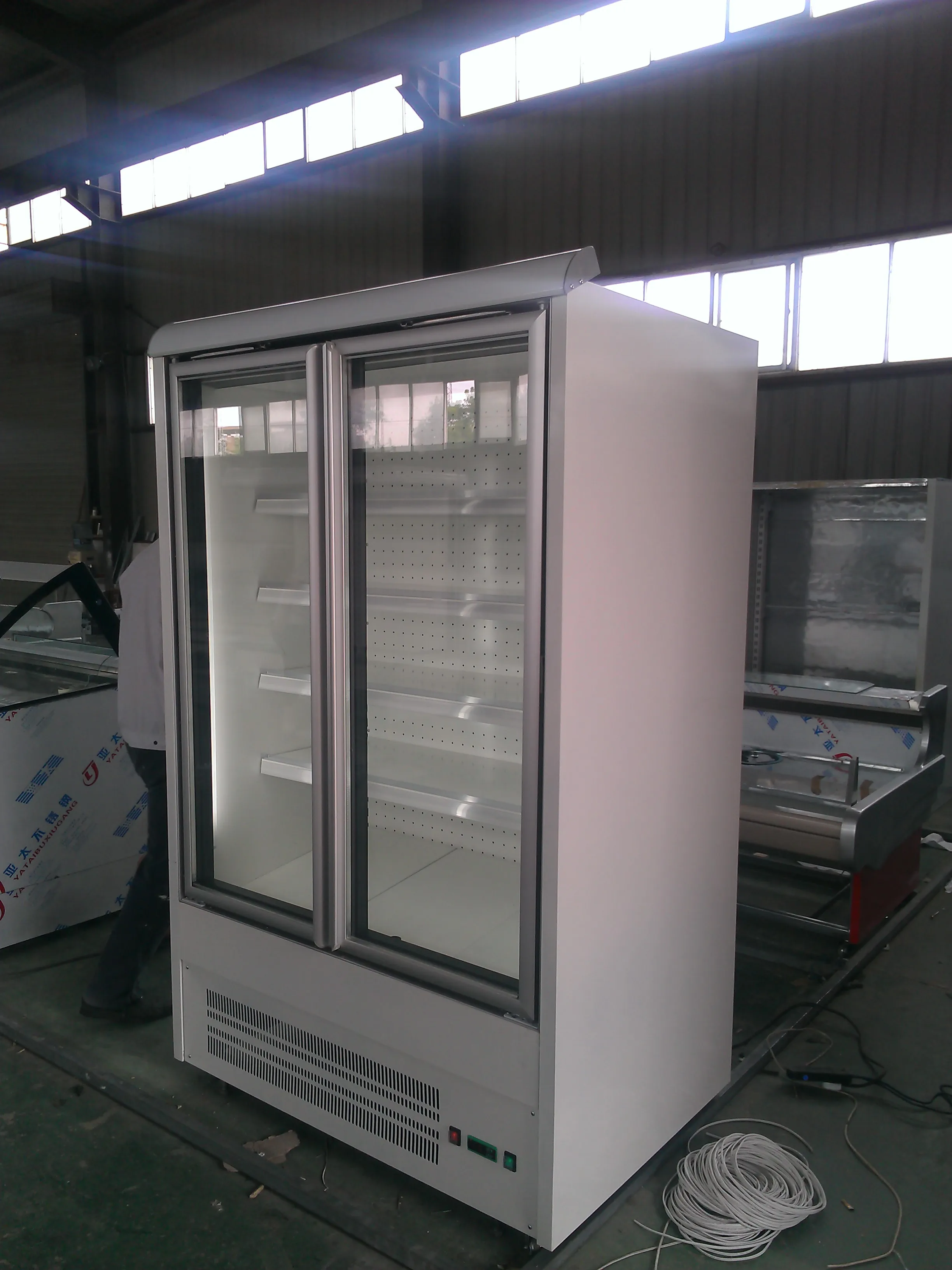 Upright Glass Door Refrigerator Freezer Commercial Refrigerator
