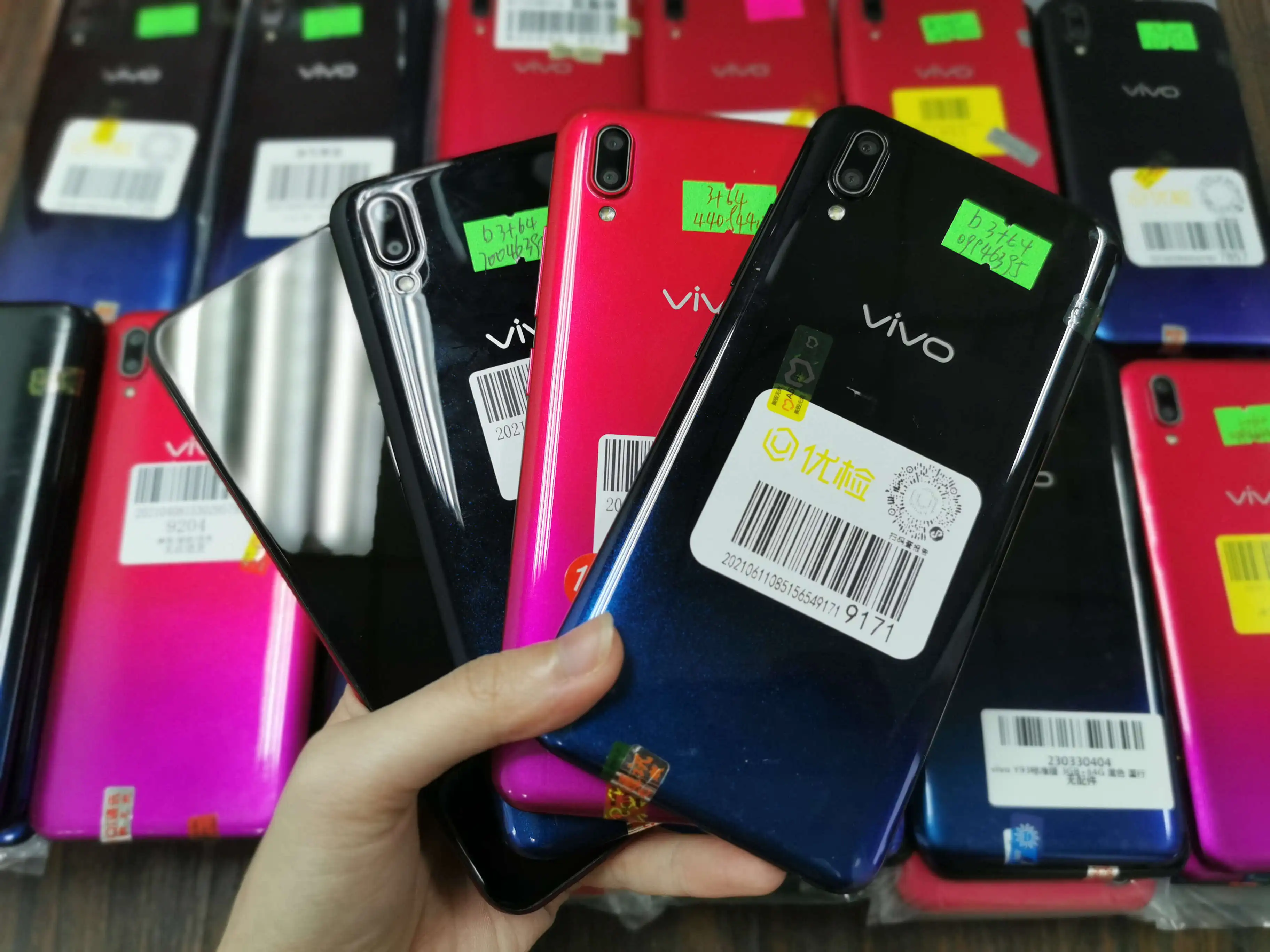 Б/у мобильный телефон оптом для Vivo Y93 4 + 64G б/у разблокированные мобильные