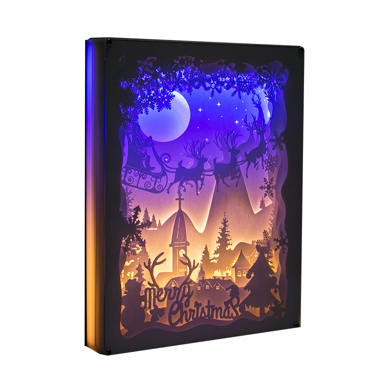 Amazing Paper Cut Light Box 3D Elegant Dioramas Inside Backlit Paper Laser Cut Shadow Boxes
