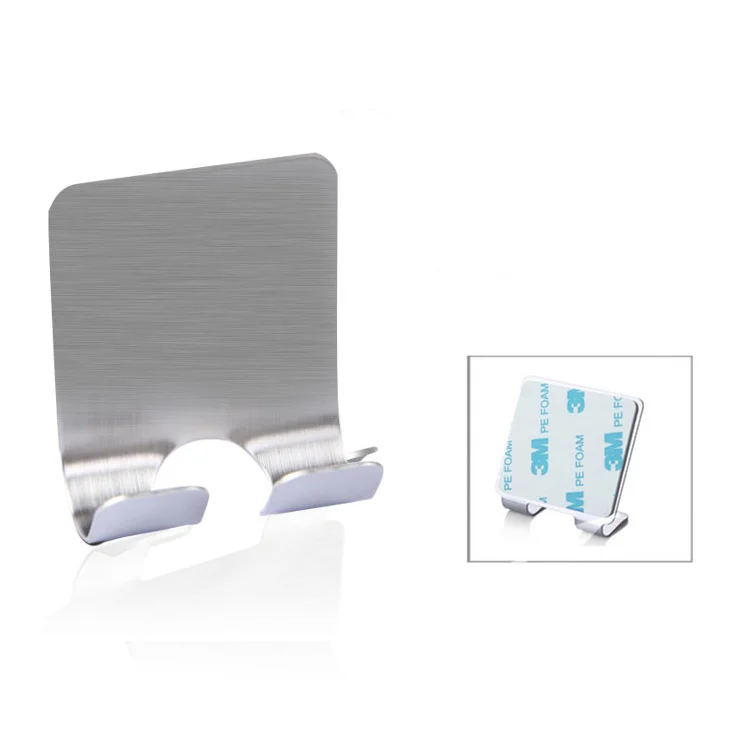 Strong Self Adhesive Hooks Waterproof Wall Hanger Key Hook for Robe Coat Towel Bags Stainless Steel Hooks & Rails Hanging