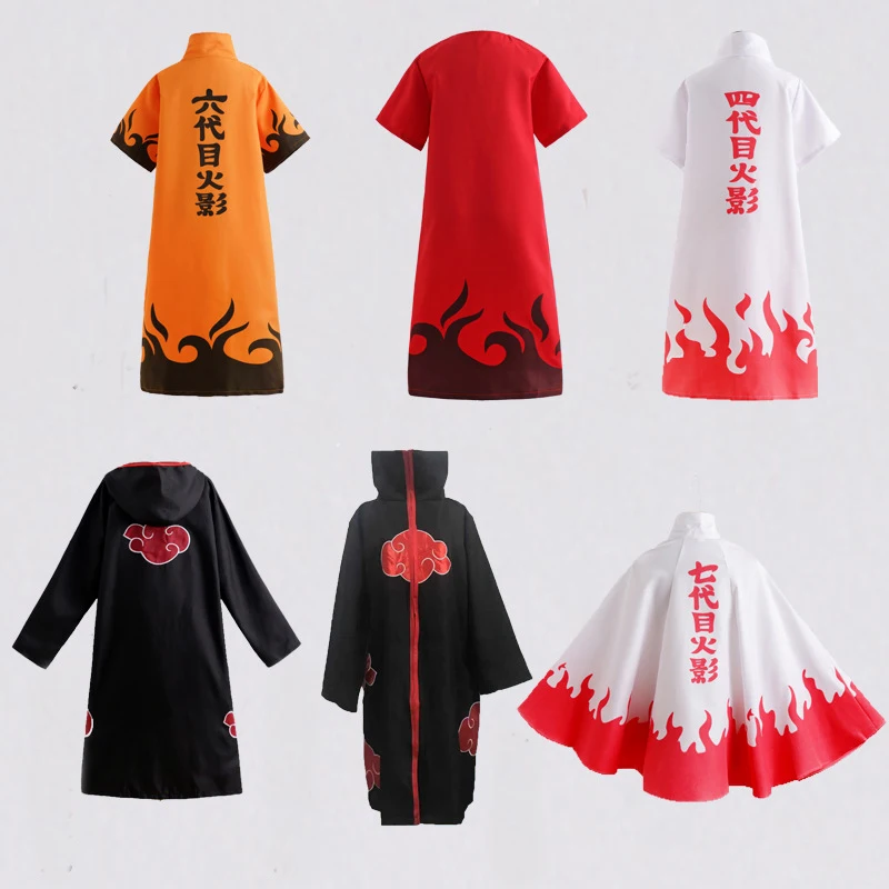 Akatsuki Cloak Unisex Itachi Cosplay Costumes Akatsuki Robe Halloween Costume
