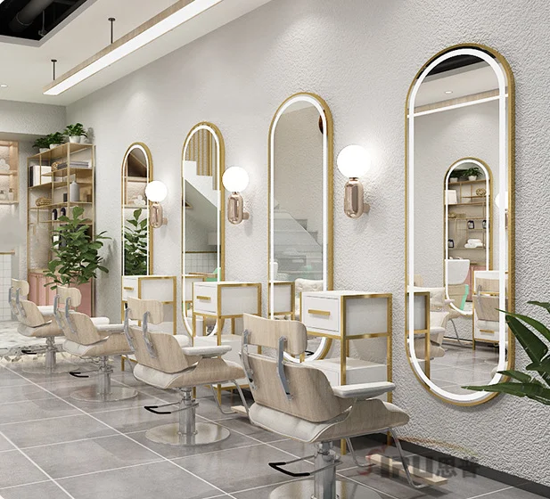 Beauty Professional Full Length Led Mirror Salon Furniture Wall Ounted Smart Salon Mirror