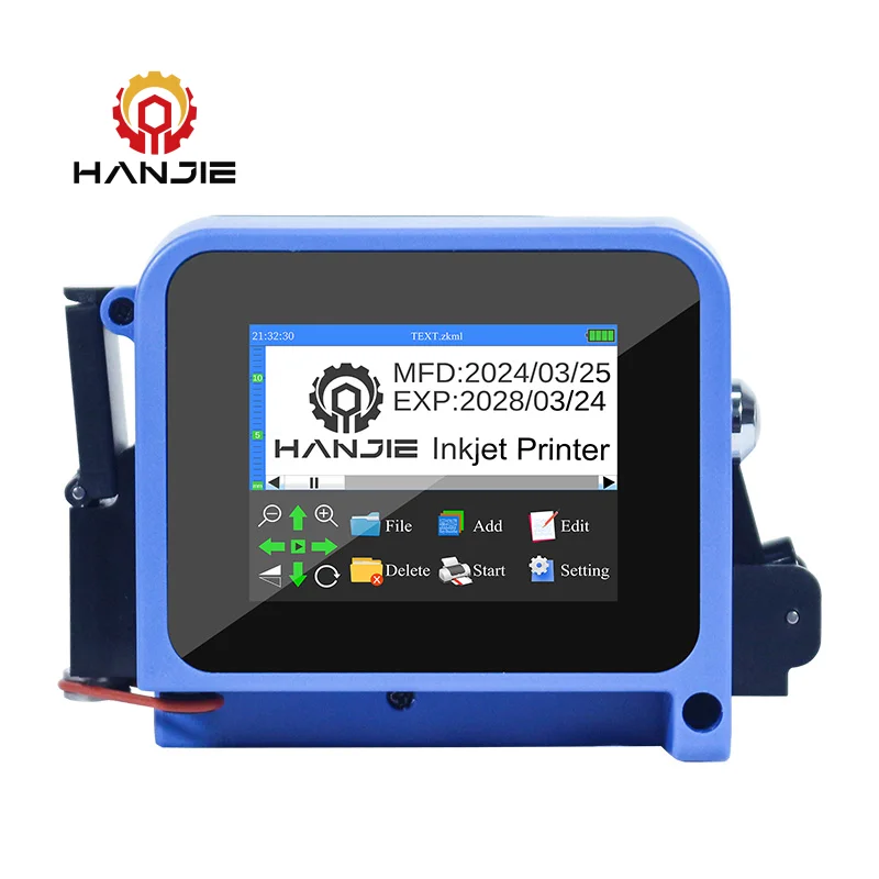 HANJIE Offers Intelligent 600DP1 2.4 inch intelligent touch screen Mini Inkjet Printers for logo printing