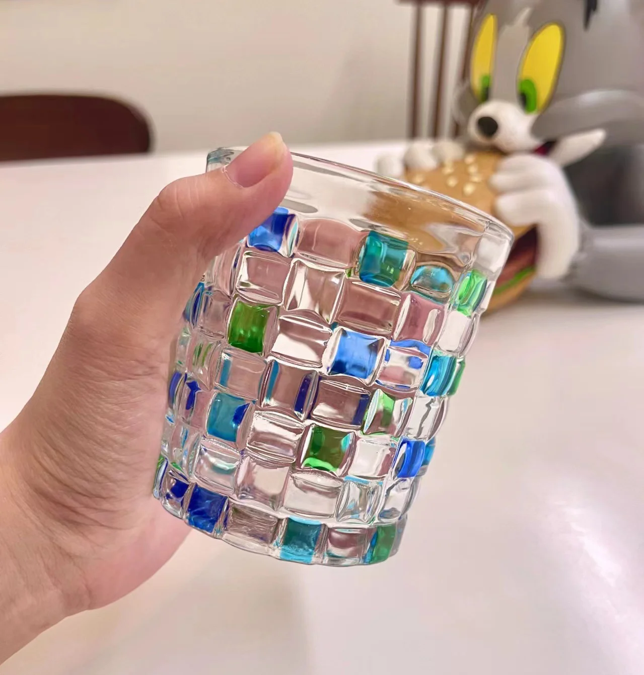 Crystal glass holiday gift hand painted lines woven drinking glasses 2024 The new Whisky glasses