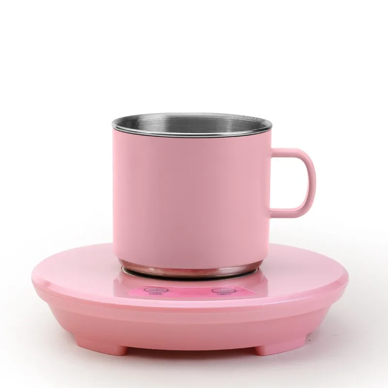 2 in 1 Quick Cooling and Heating Smart Coaster Electric USB Mug Cooler Mug Warmer with Cup for Drinking