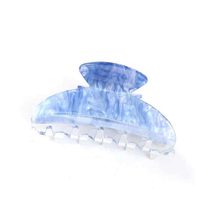 Nice South Korea vintage blue color hair claw Korea Flexible splicing acrylic/acetate custom hair claws