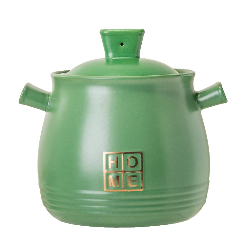 High Quality Ceramic Soup & Stock Pots Pink Green Yellow Color Cooking Ware Insulated Food Warmer Casserole