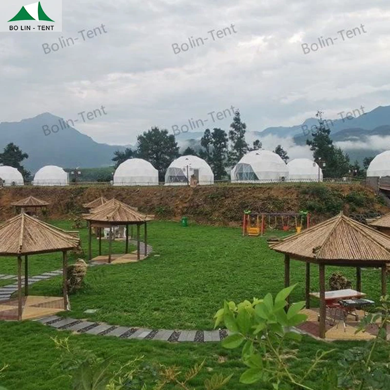 Hot Sale Transparent Pvc Cover Glamping Safari Tents Dome House For Sales Domo Geodesico Geodome