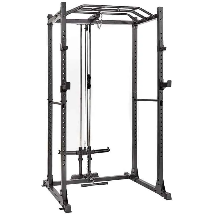 Power Cage with LAT Pulldown 1200-Pound Capacity High Capacity Power Rack Home Gym Equipment