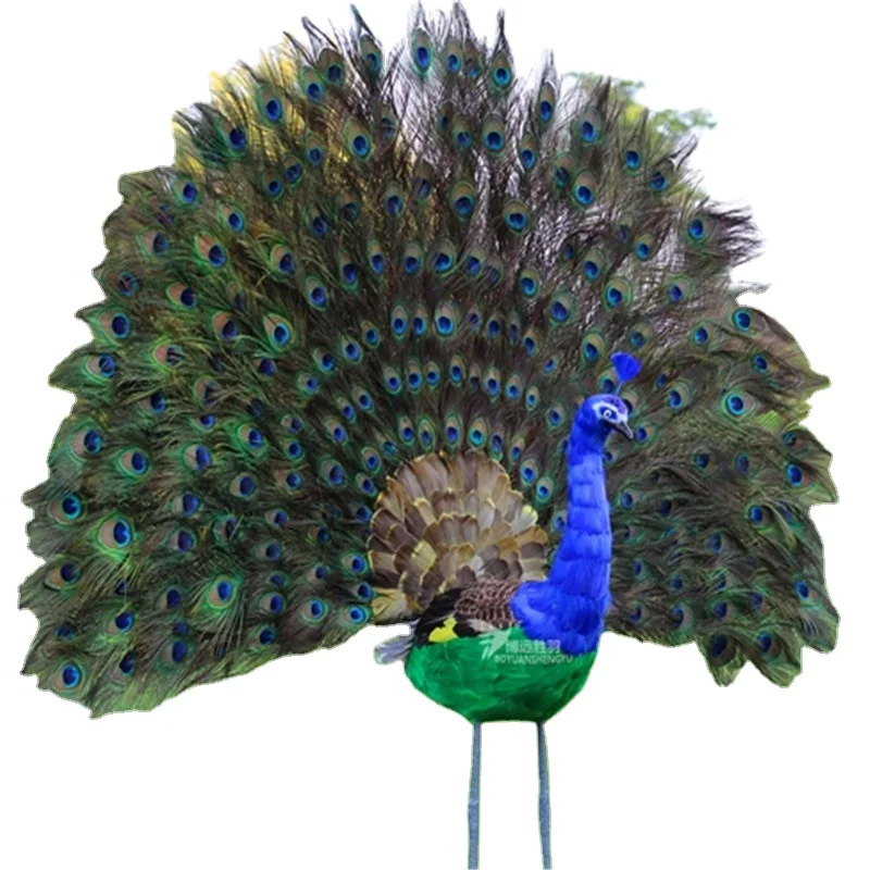 Custom made home decoration peacock decorative statue