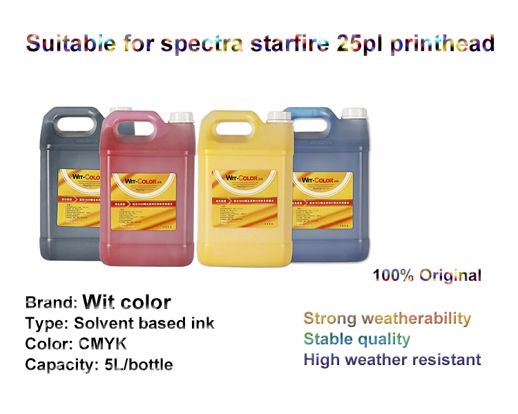 Outdoor flex printing ink spectra starfire 1024 head wit color solvent based ink