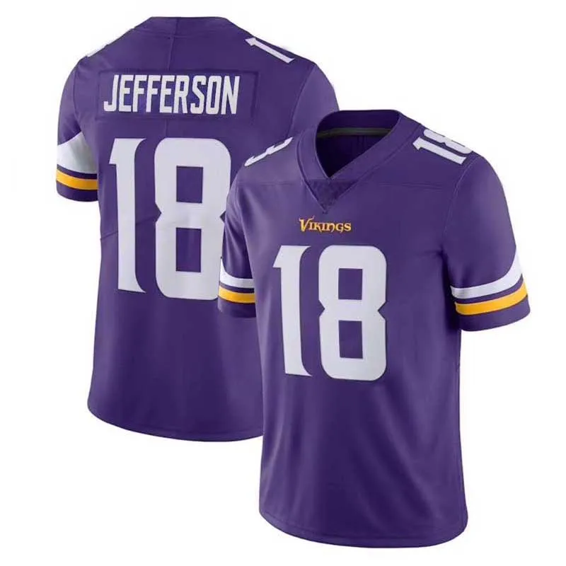 
Wholesale Best Quality Custom Your Name Number Logo Minnesota Stitched American Football Jerseys viking Jefferson Thielen Smith 