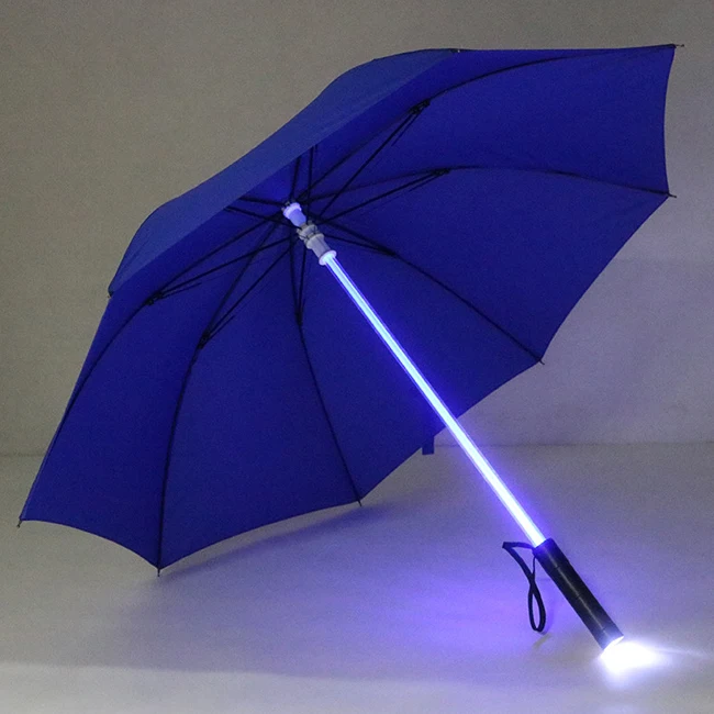 Promotional Led Light Up Umbrella Custom LOGO Colorful Led Umbrella With Torch