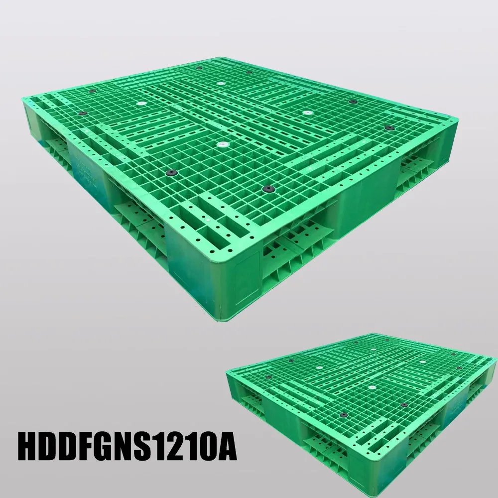 HUADING 48x40 Polyethylene Forklift Plastic Pallet Single Faced 4-Way Entry HDPE Material Industrial Storage Logistics Use