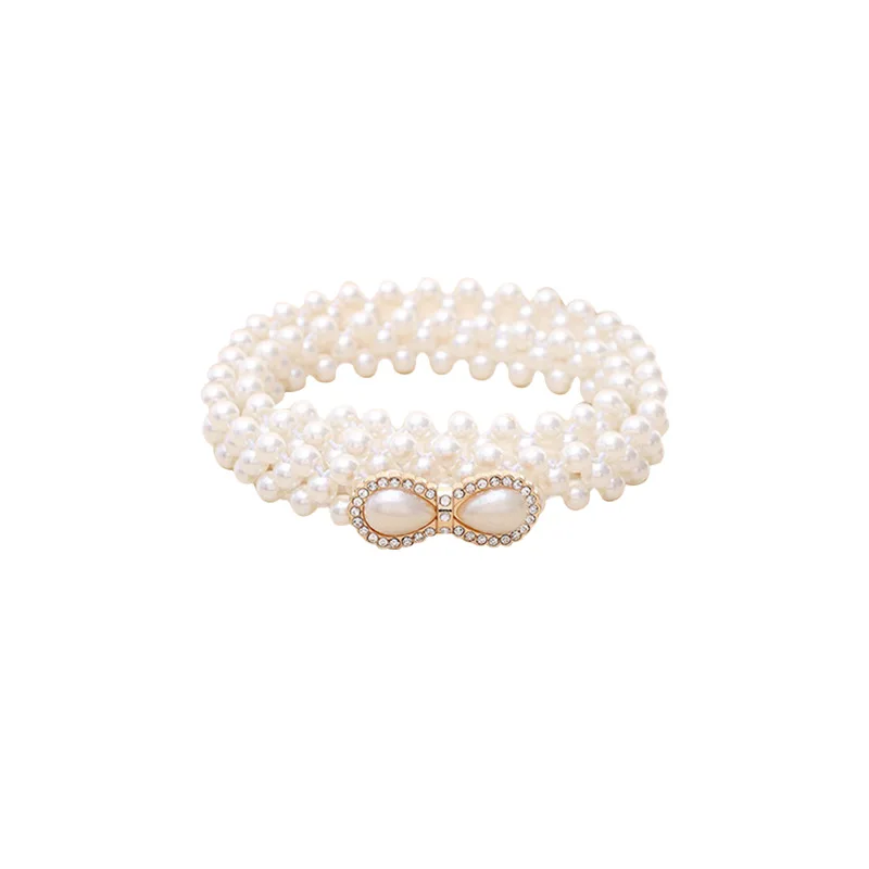  dress decoration elastic handmade waist beds crystal wholesale custom pearl rhinestone