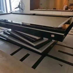 Custom multi style Chinese black 8 fancy French nine ball slate bed pool snooker billiards table for sale