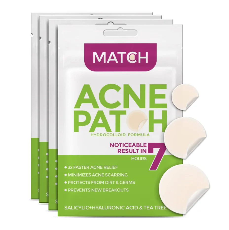 Customized Packing Tea Tree Oil Invisible Waterproof Hydrocolloid Spot Acne Healing Pimple Patches For Skin Care