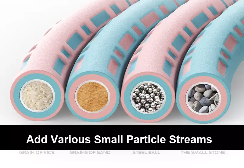 Hot Sale Stainless Steel Two-color Foam Hula Ring Removable Fitness Hoop Ring Circle