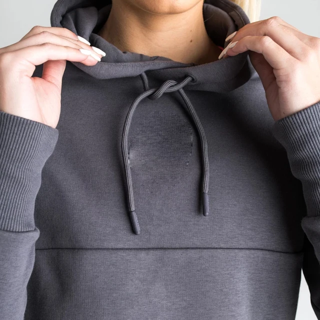 Женский Однотонный черный пуловер с длинным рукавом, укороченный топ, толстовка и штаны для бега, спортивный костюм