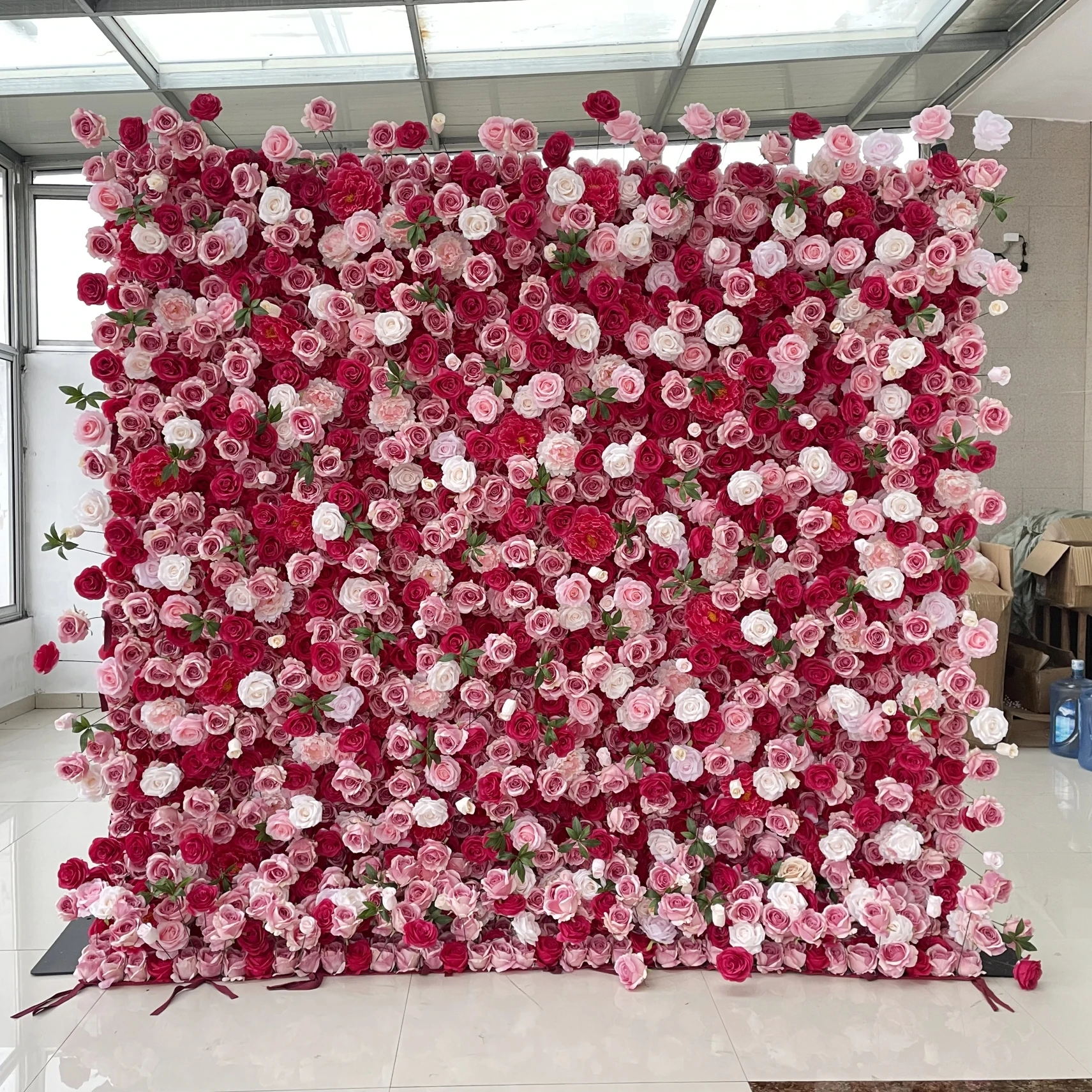 Event Planning Supplies Wedding Decoration Flowers Artificial Realistic Roses Flower Wall 8x8 Backdrop Decoration Parties