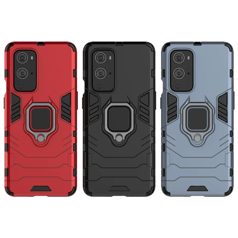 Dropshipping Camera Protection Case For OnePlus 9 Pro Ring Bracket Anti-Scratch Phone Case Shockproof Back Cover Case
