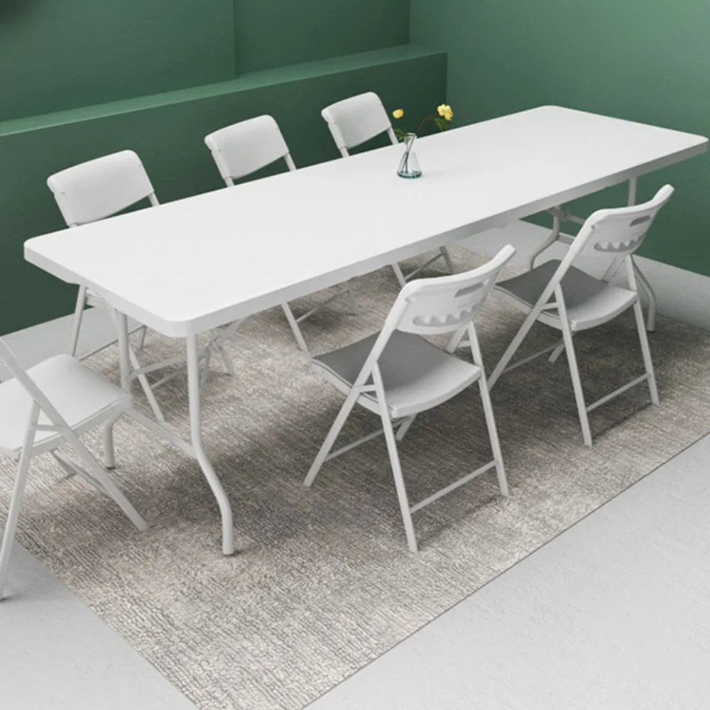 Wholesale white garden 6ft folding table outdoor garden plastic folding tables for event
