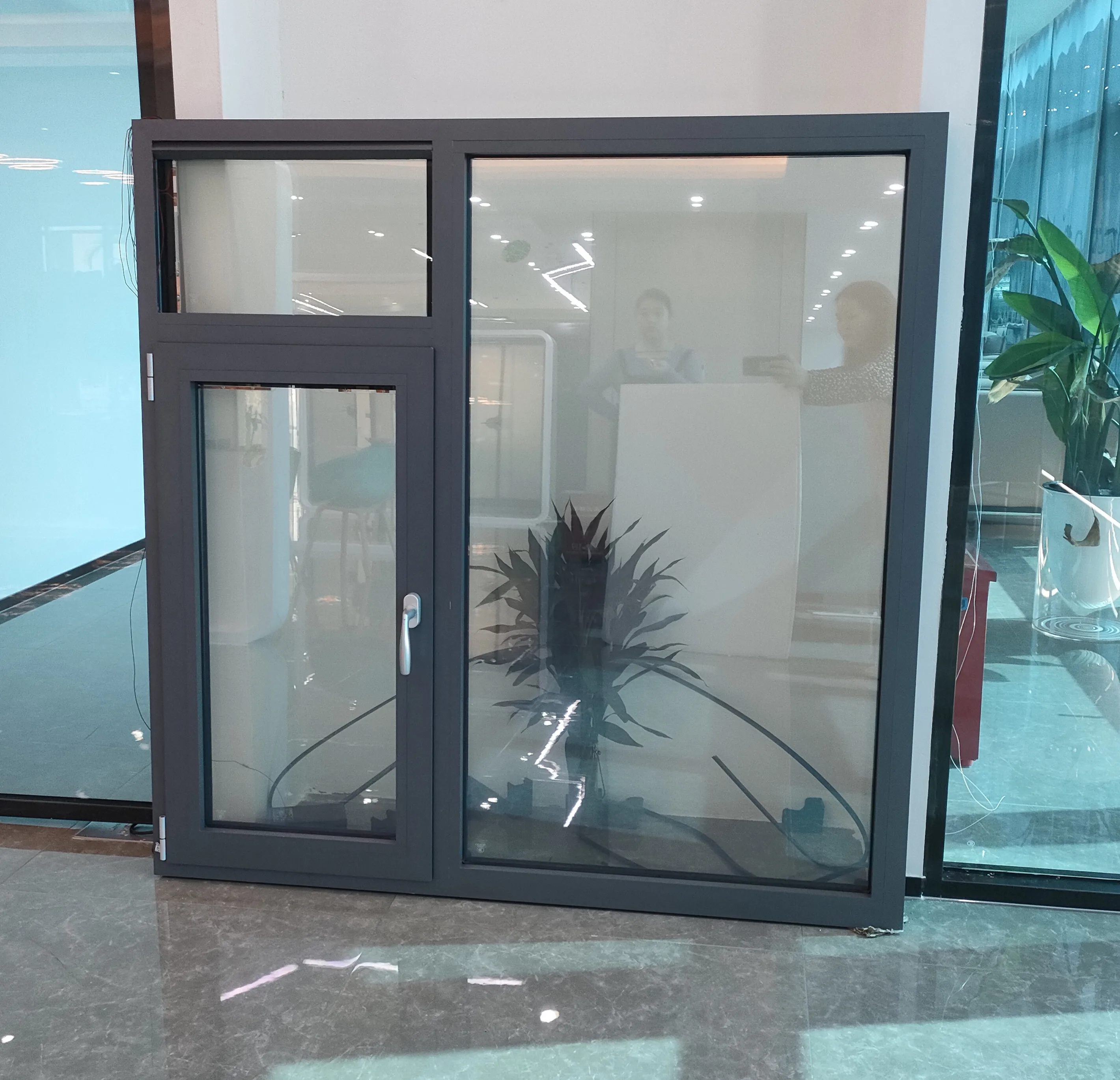 Aluminum glass smart magnetic sliding door lock door and window shower room bathroom partition laminated pdlc smart glass