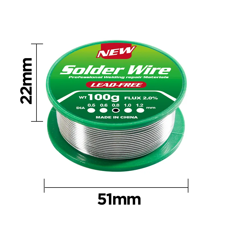 Factory  price 0.8mm 20g 30g Soldering Lead Wire Fast Welding Lead Free Solder Wire with flux