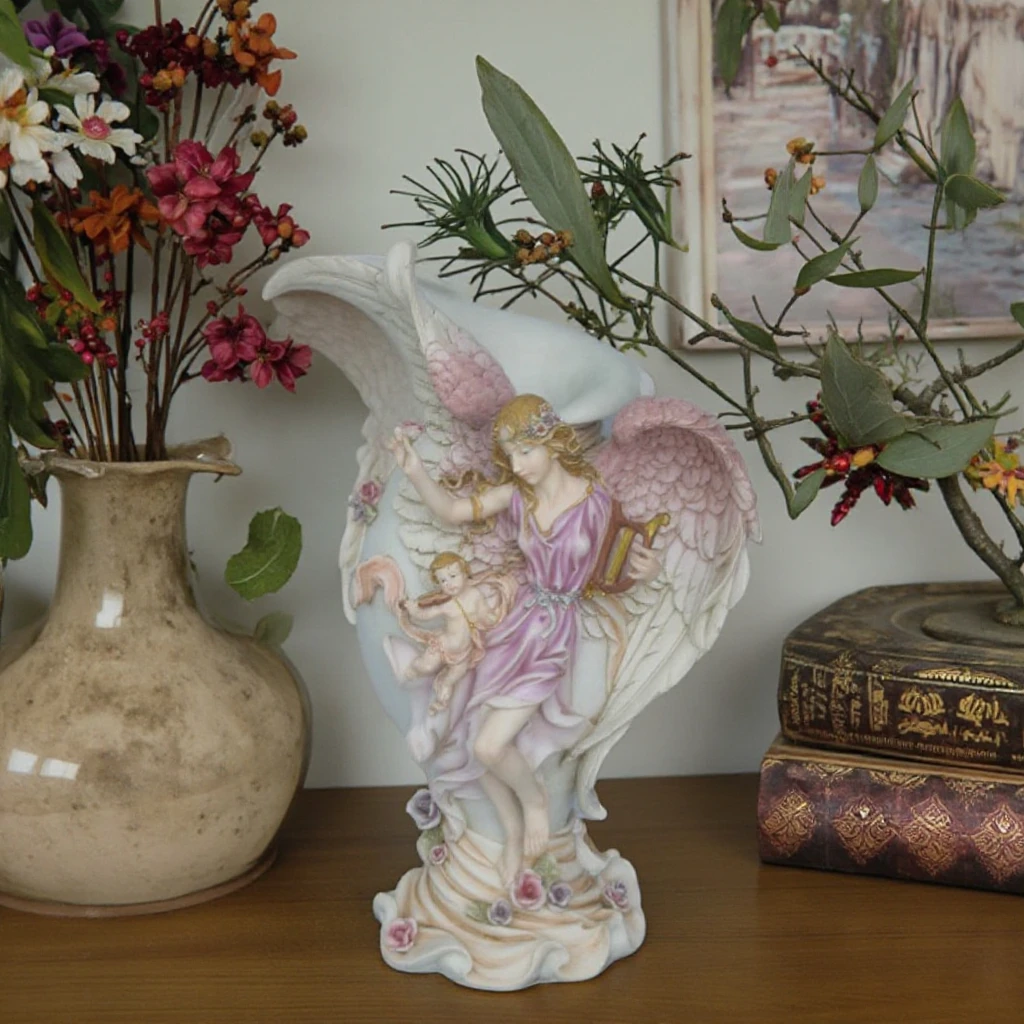 13-Inch Fairy Resin Crafts Flower Vase Home Decor with Various Shapes and Styles