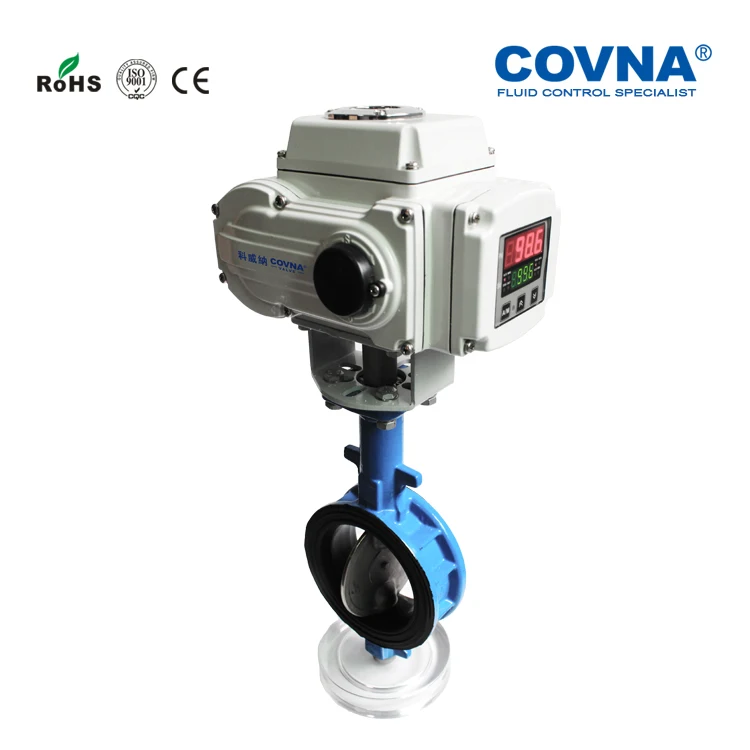 COVNA Electric Actuated Valve Wireless Regulating Remote Control Water 12V Intelligent Motorized Butterfly Valve