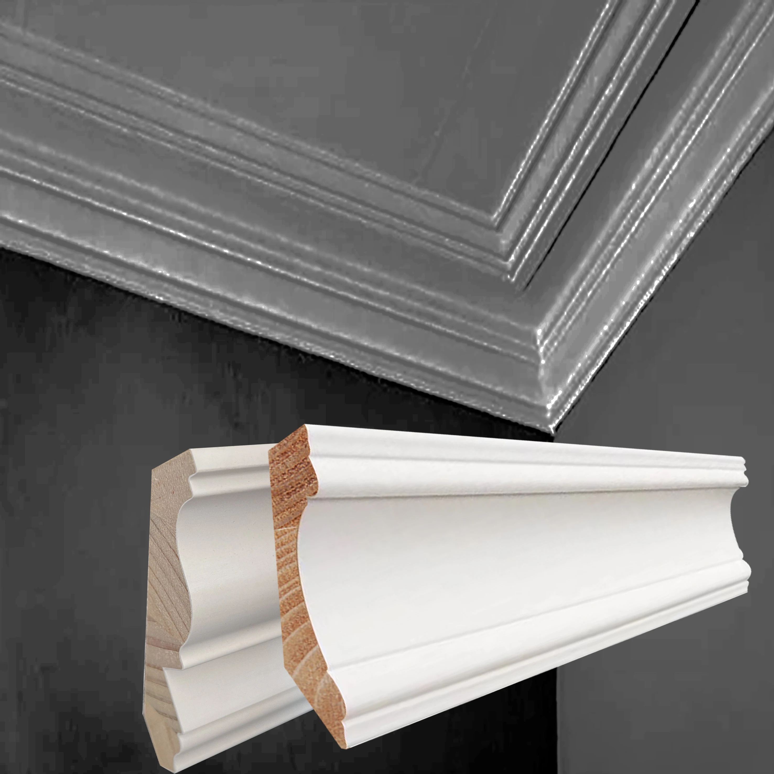 Molding Ceil Crown Moulding Wood With White Finger Joint Moldings Decorative Finger Joint Wood Window Frame Baseboard Molding