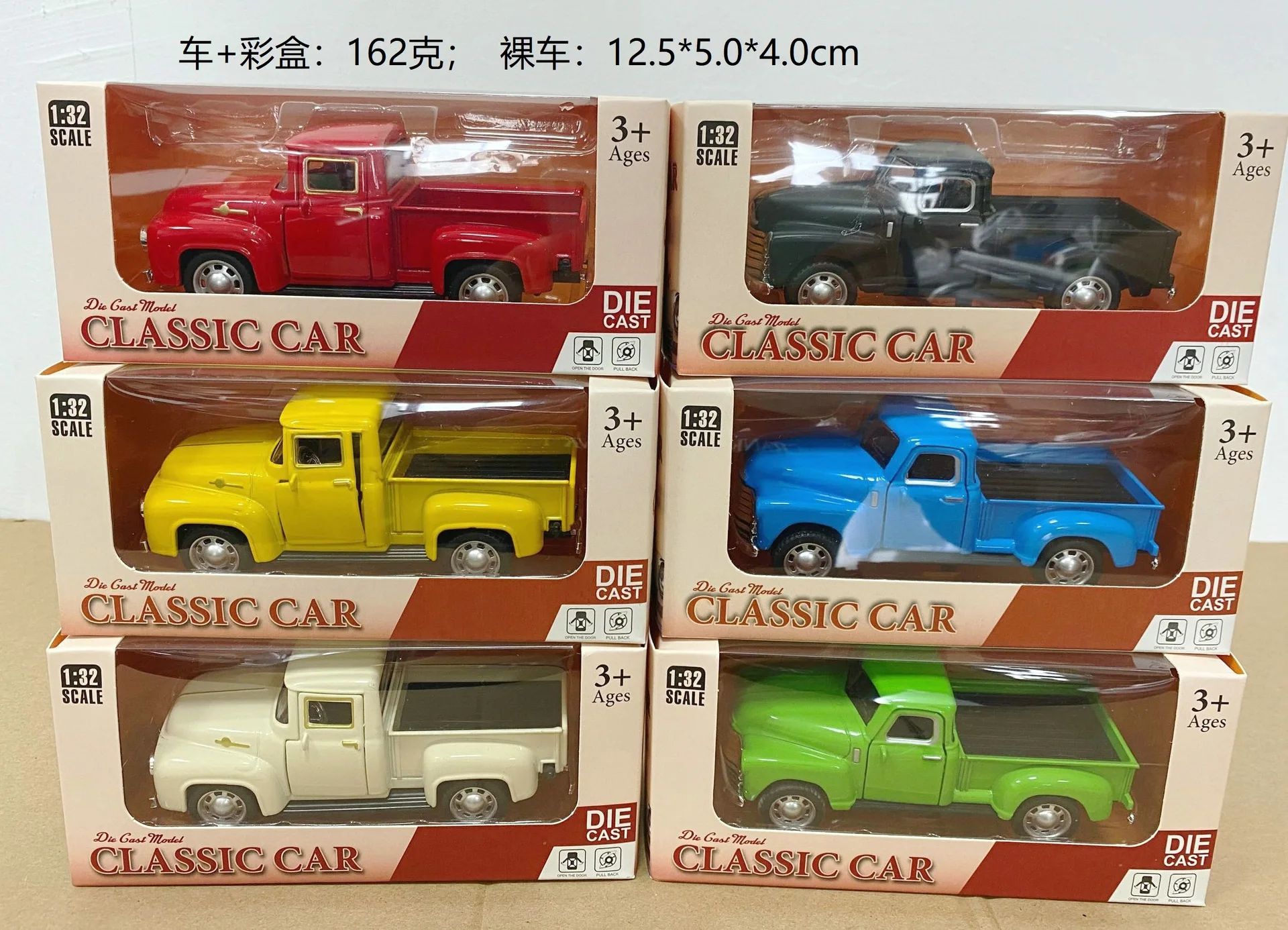 Scale Kids Alloy Pull Back Car Toy High Simulation Pickup Trucks Diecast Vehicles Miniature Car Model Toys