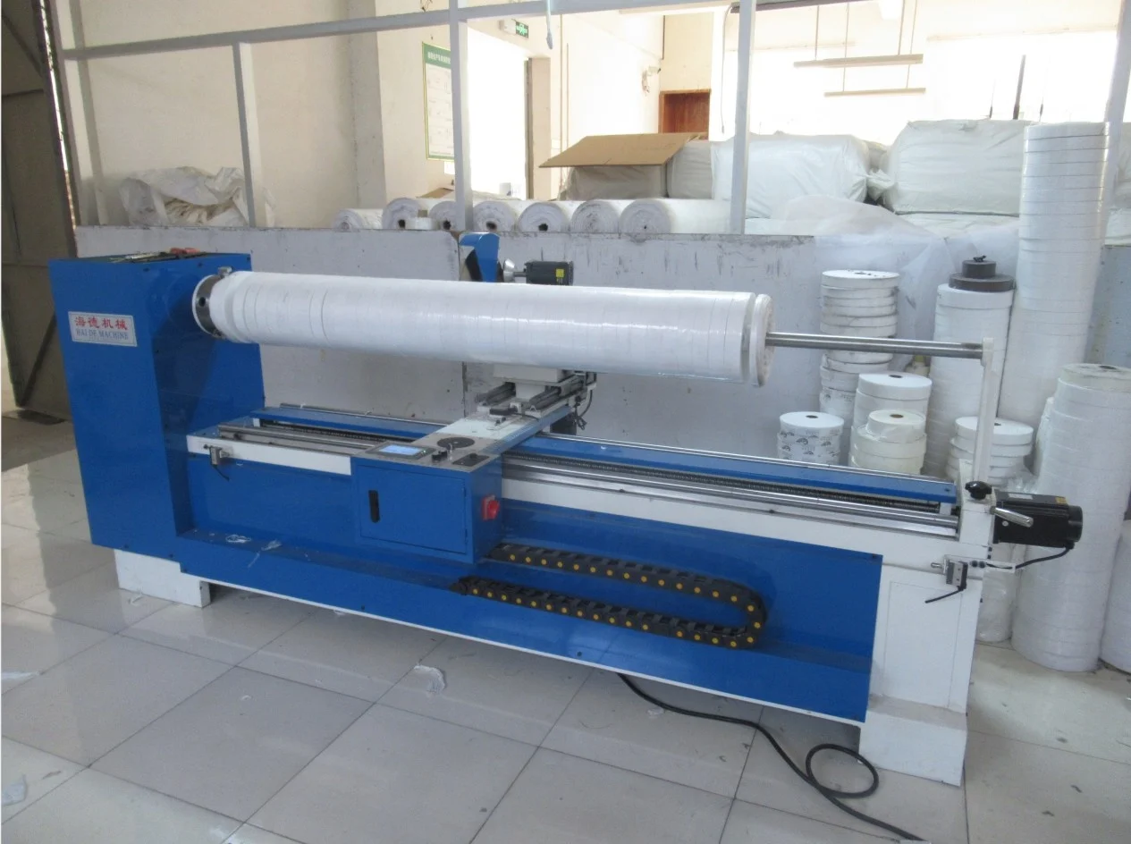High quality !! HDJX - Automatic straight bias strip roll slitter line for cloth cutting machine