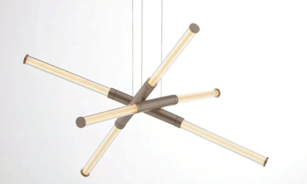 Nordic living room wrought iron glass chandelier modern minimalist creative personality LED living room bedroom chandelier