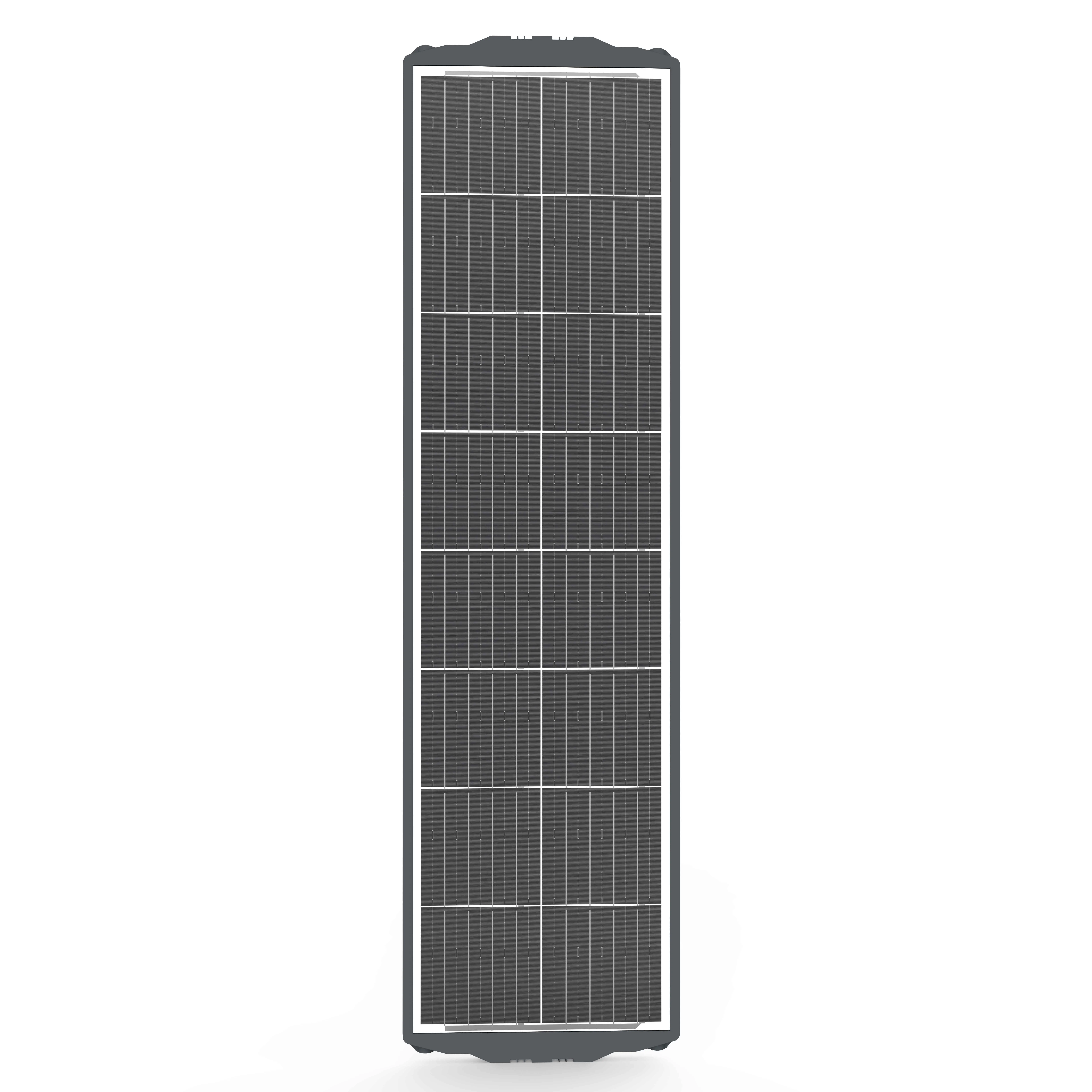Led Solar Street Lamps Outdoor IP65 Waterproof Light Solar Power All in One Integrated with Remote Control Radar Sensor Lights