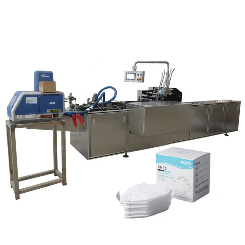  Automatic 100 PCS n95 face mask packing machine carton box