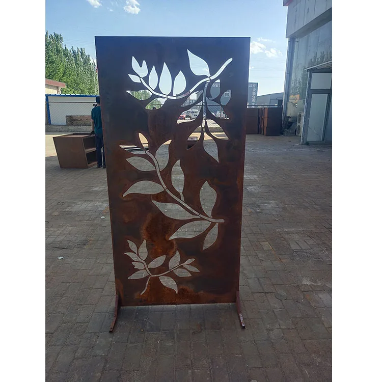 Customized Rusty corten steel screen for outdoor