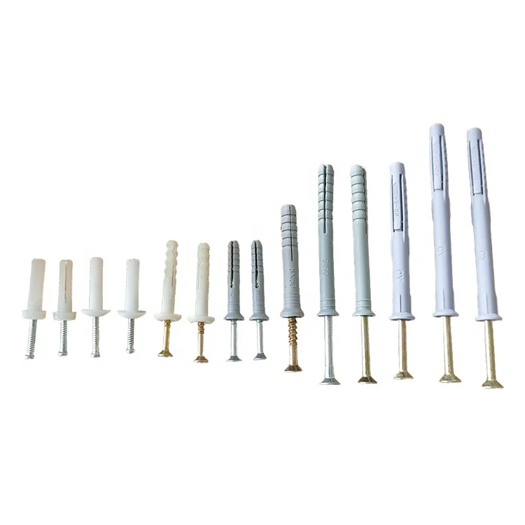 Nylon nail in anchor screw and dowel anchors wall plugs for insulation