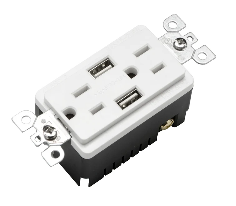  Сетевая розетка с USB-зарядным устройством зарядное устройство usb-разъемом стандарт США штепсельная вилка
