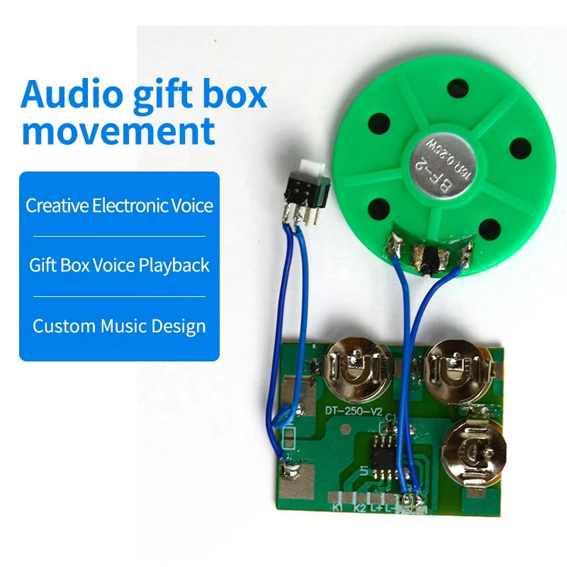 Mini Sound Sensor Voice motion sensor recordable sound module for Gift Cards and Box Greeting Card Music Chip