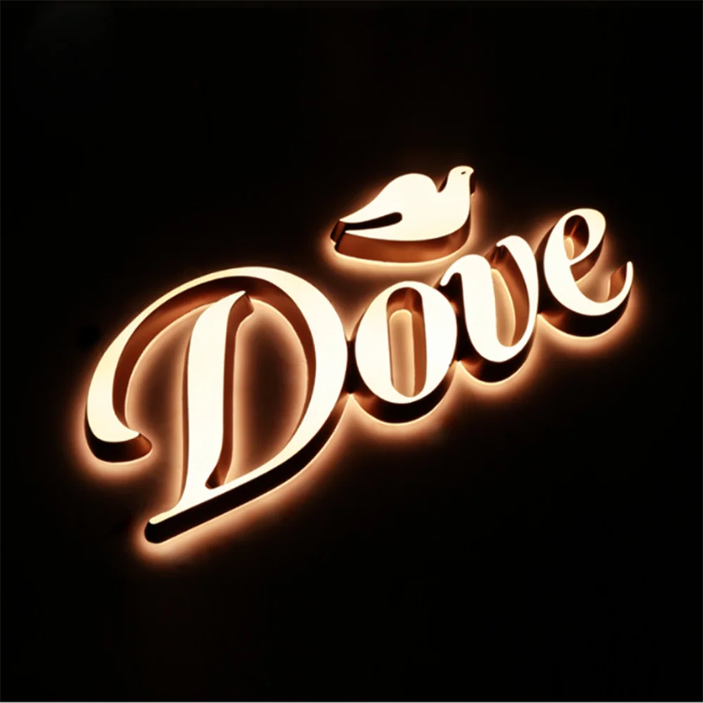 Acrylic Letter Sign Logo 3D Sign Acrylic Letter Laser Cut Wall Mount Business Logo Name Custom Hanging Acrylic Sign